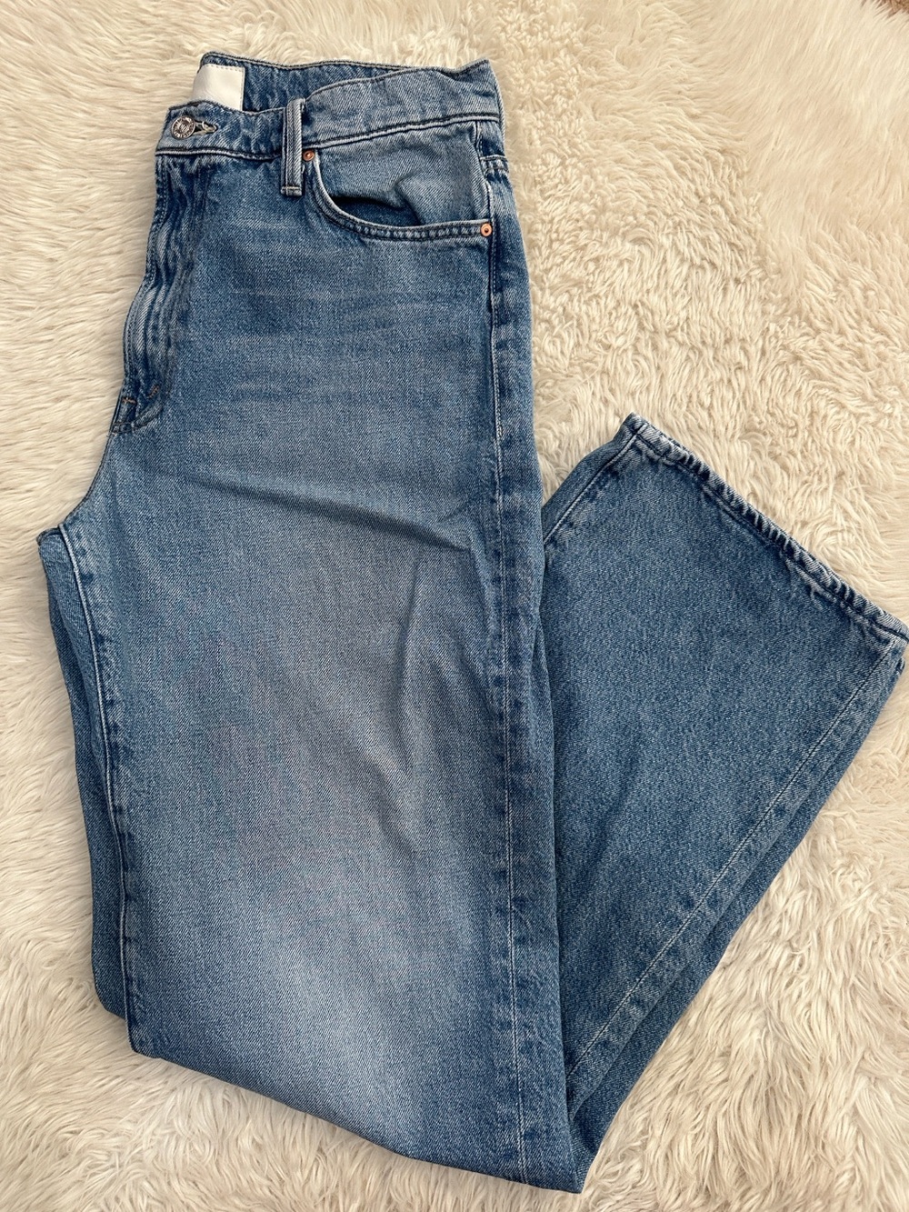 MOTHER Superior The dodger skimp Straight Leg Jeans in Medium Blue Wash